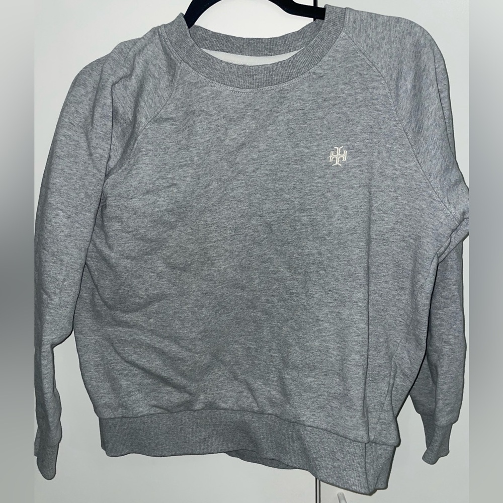 Tory Burch Heather Gray Crewneck Sweater